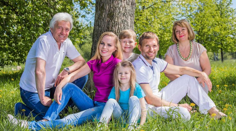 multigeneration family of grandparents. Estate Planning